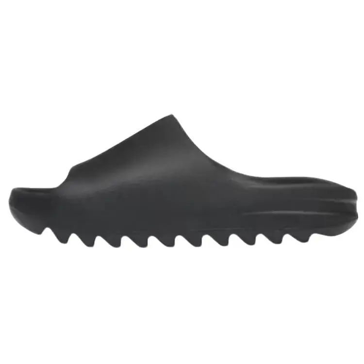 YEEZY YS 01 Round-Toe Flat Sandals Unisex Black Comfortable Footwear for Everyday Wear