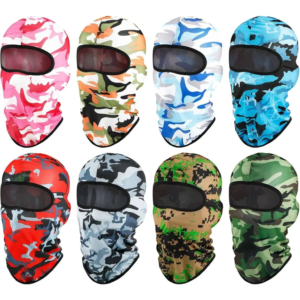 8 Pieces Sun Protection Balaclava Windproof Balaclava UV Protection Full Face Covering for Outdoor Sports