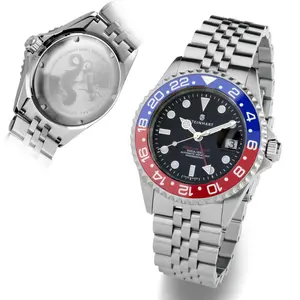 Steinhart Ocean One GMT BLUE-RED 2 Ceramic Men's Diver Watch 42mm 103-1100