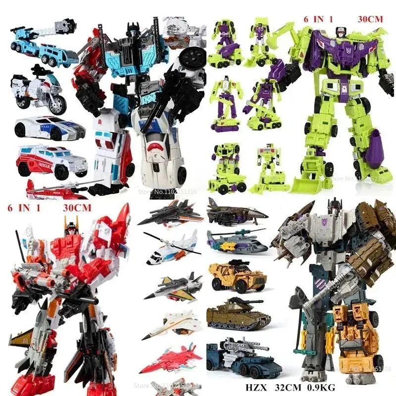 Transformation Robot Toys HZX Defensor Bruticus Superion Devastator IDW 5 IN 1 6 IN 1 ONE NO BOX Sets  Action Figure KO 6in1