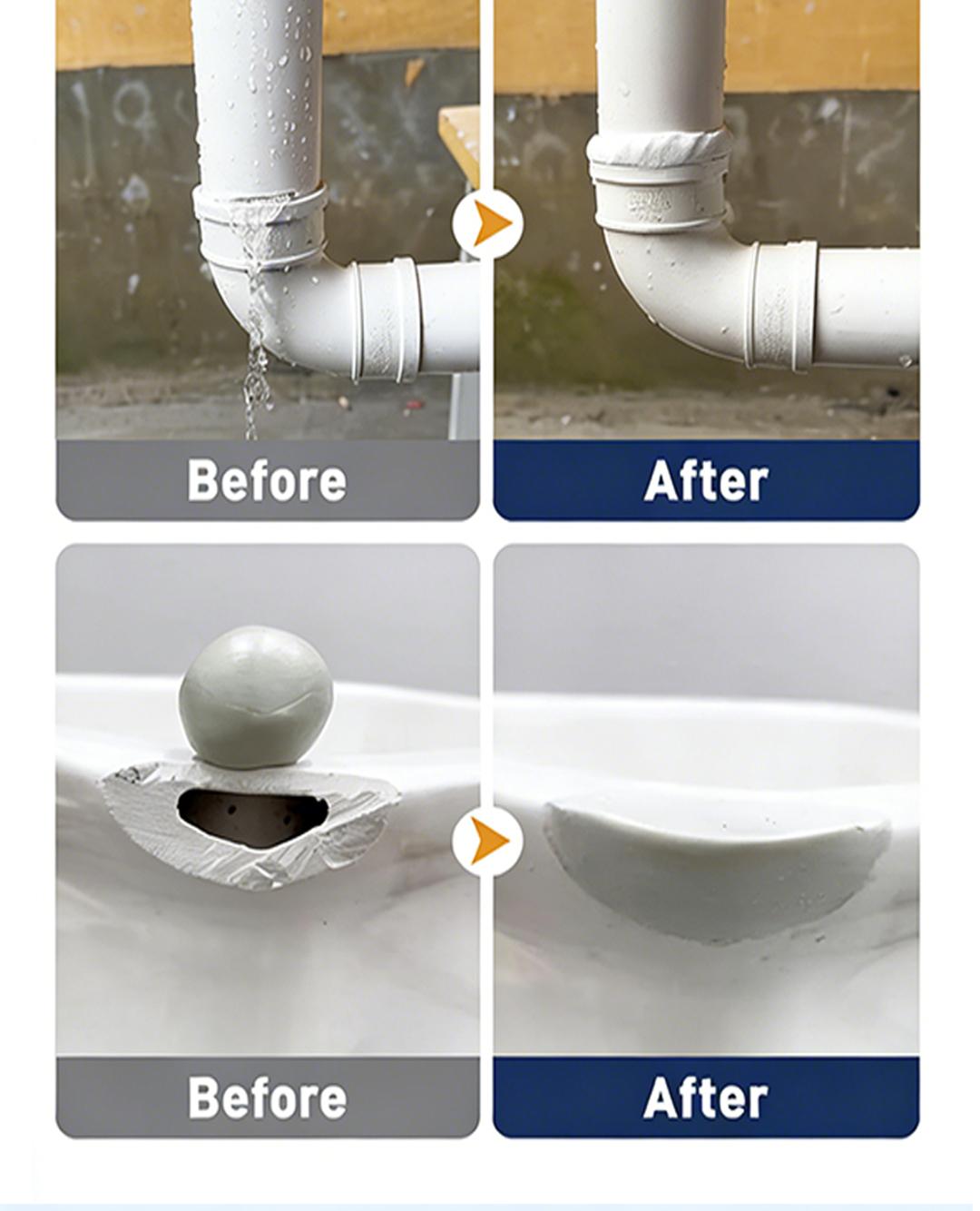 SOPAMI Steel Reinforced Epoxy Putty, Easy Operation, High Strength & Strong Adhesion, Excellent Restoration, Waterproof Heat Resistant Drillable, Permanent Repair Putty for Metal Wood Ceramic Concrete Plastic PVC Pipe Leaks Cracks Holes & Broken Parts fat