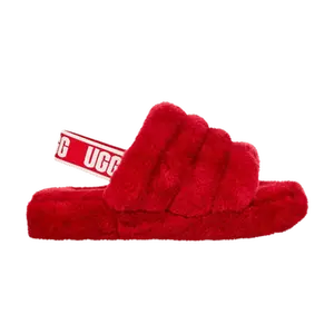 UGG Fluff Yeah Slide Kids 'Ribbon Red'