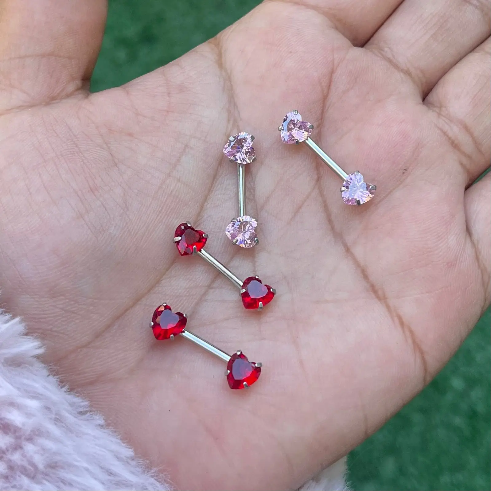 Heart Nipple Barbells