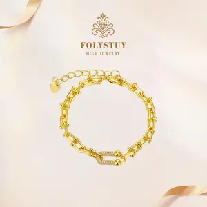【FOLYSTUY (W153+Y120+Z124)】Paperclip bracelet necklace, O-shaped, fashionable and suitable for both men and women. The bracelet is elegant for women or men and can be worn dailyThe necklace is 19.6 inches long; the bracelet is 9.25 inches long.