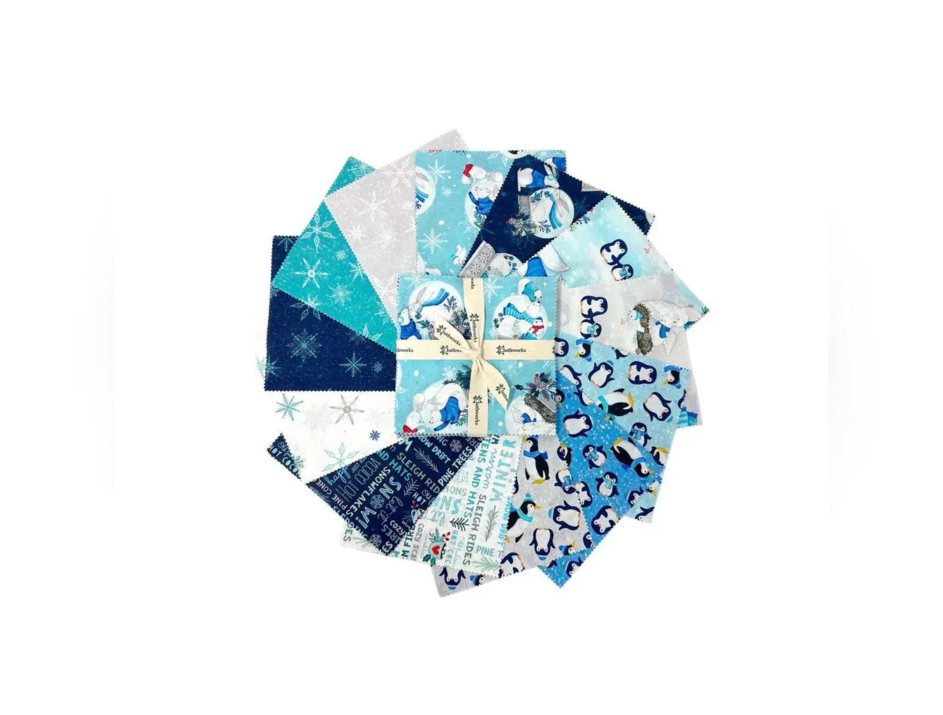 Snow Drift | 5-inch Charm Pack by Michael Zindell for Clothworks | 42pcs