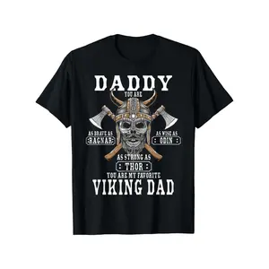 Viking Norse Mythology Husband - Best Viking Dad T Shirt 100% Cotton Casual Tshirts Crewneck T-Shirt Short Sleeve Unisex Graphic Tee for Men Women Adults Classic Menswear Top 521