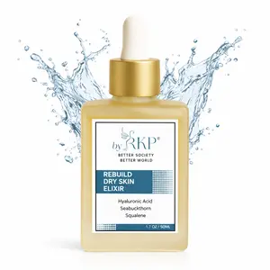 Rebuild Dry Skin Elixir – 100% Oil-Based, Vegan & Plant-Based Serum | Deep Hydration with Hyaluronic Acid + Sea Buckthorn | All-Natural, Handmade & Plastic-Free | Clean, Gentle Scent for Sensitive, Dry & Flaky Skin Relief