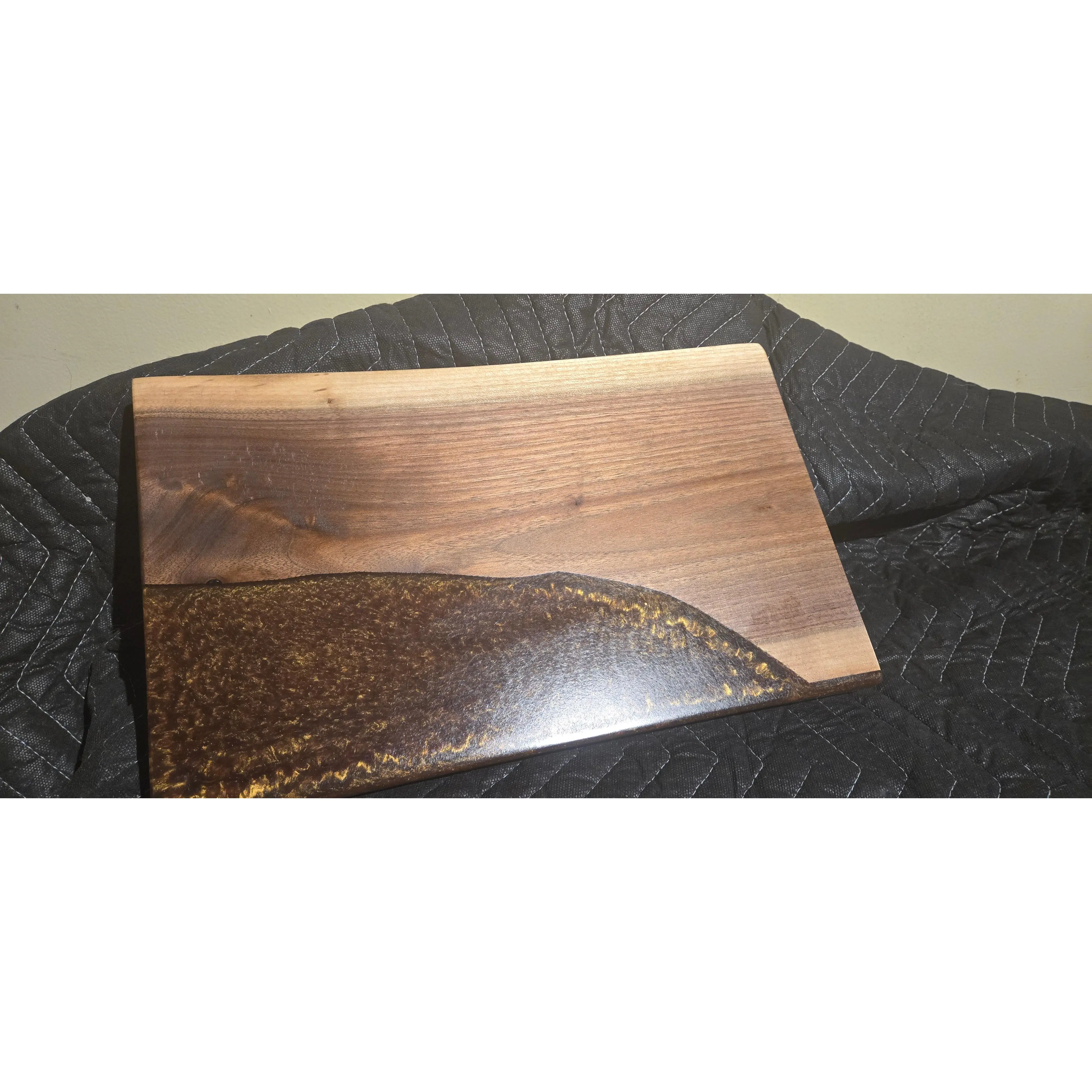 Handmade Walnut Live Edge Epoxy River Serving Board – One-of-a-Kind Art Piece