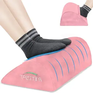 Foot Rest for Under Desk at Work, Footrest with Warm Plush Feet Pocket, Ergonomic Foam Foot Stool for Office Desks & Office Chair - Back & Leg Pain Relief