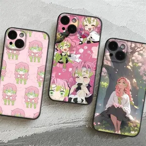Hot Anime D-Demon Slayer Kanroji Mitsuri Case For Apple iPhone 16 15 14 13 12 11 Pro Max Mobile phone protective case Wave Oil Back Short Phone Case