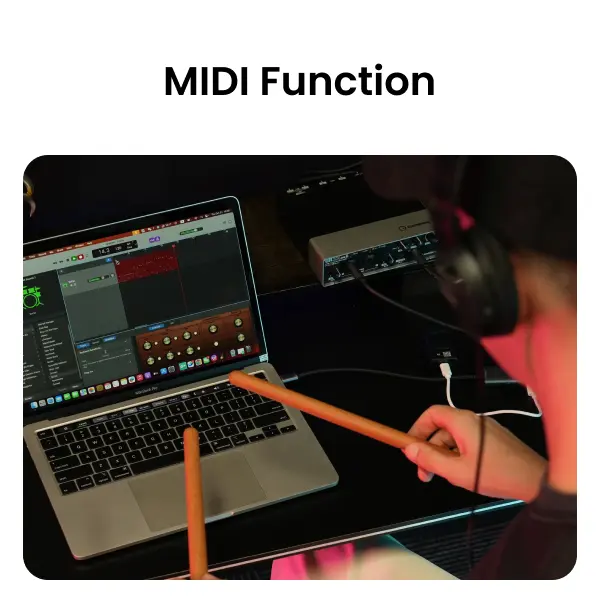 AeroBand PocketDrum2Max Electric Air Drum Sticks, Pedals, Bluetooth, USB MIDI Function, Electronic Drum Set for Adults, Kids, Professionals, Gift Percussion Instrument 6