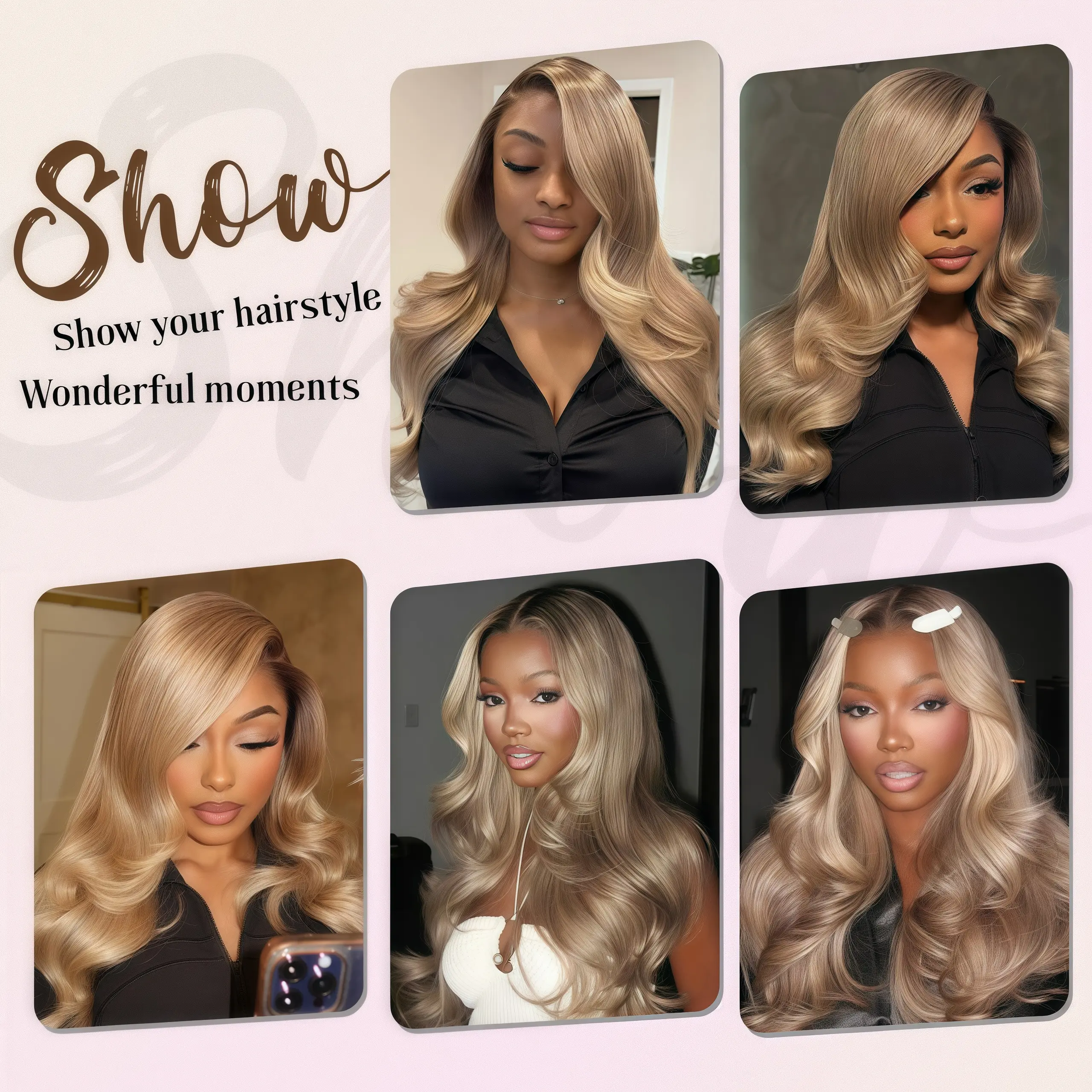 - Lace front ash platinum blonde/blonde highlight wig.. Luxury Balayage Highlight Ash Blonde Platinum Dark Roots 100  main image 2