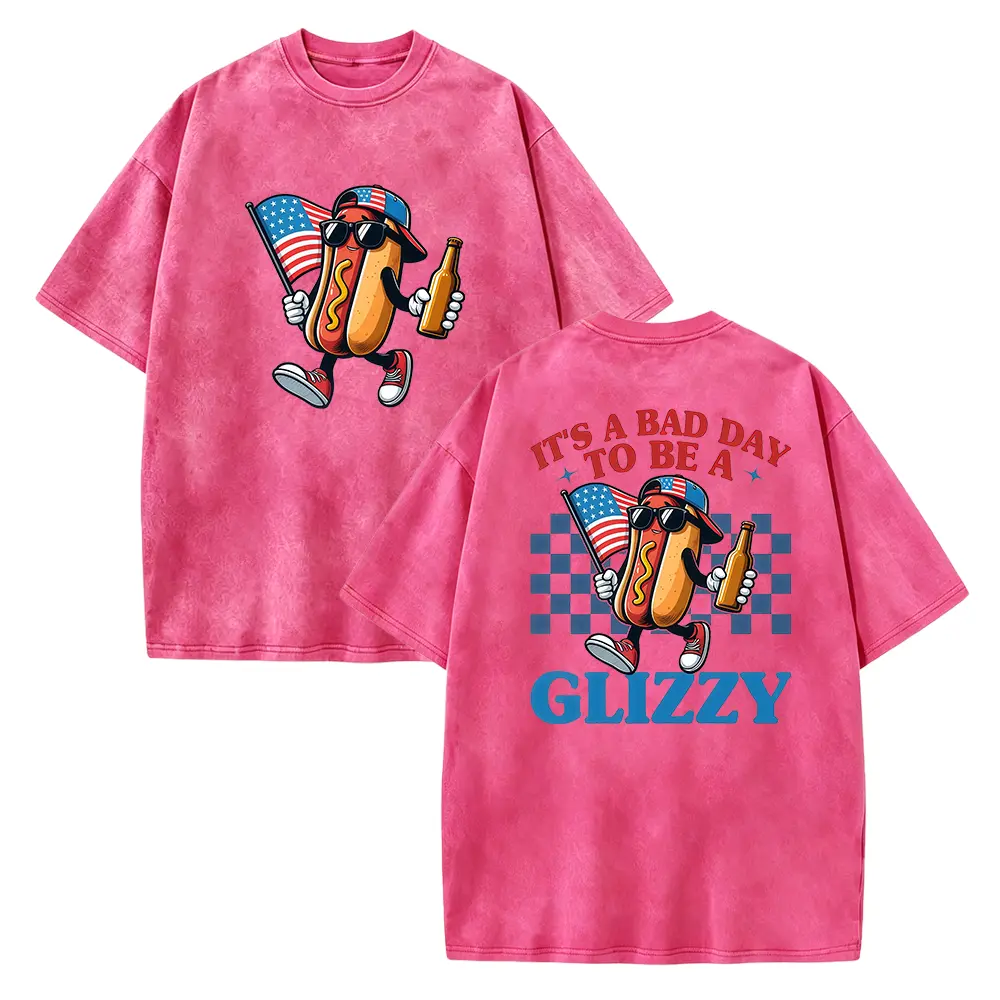 Funny Hot Dog Shirt, It's A Bad Day To Be A Glizzy Shirt, Makes Me Want A Hot Dog Real Bad Shirt, Independence Day Tee,Hot Dog Lover T-Shirt