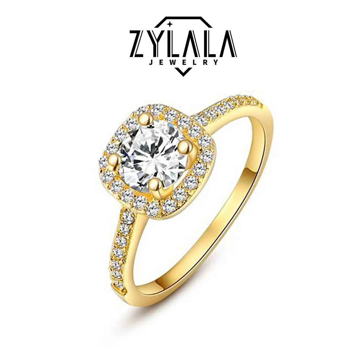 [192] 0.5/1.0ct Synthetic Moissanite Ring Luxury 4-Prong Setting 925 Sterling Silver Promise Ring Engagement Wedding Jewelry