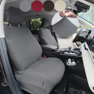 Solid Color Car Front Seat Cover & Headrest Cover, Dustproof Elastic Car Seat Protector, Universal Interior Seat Cover for Car & SUV