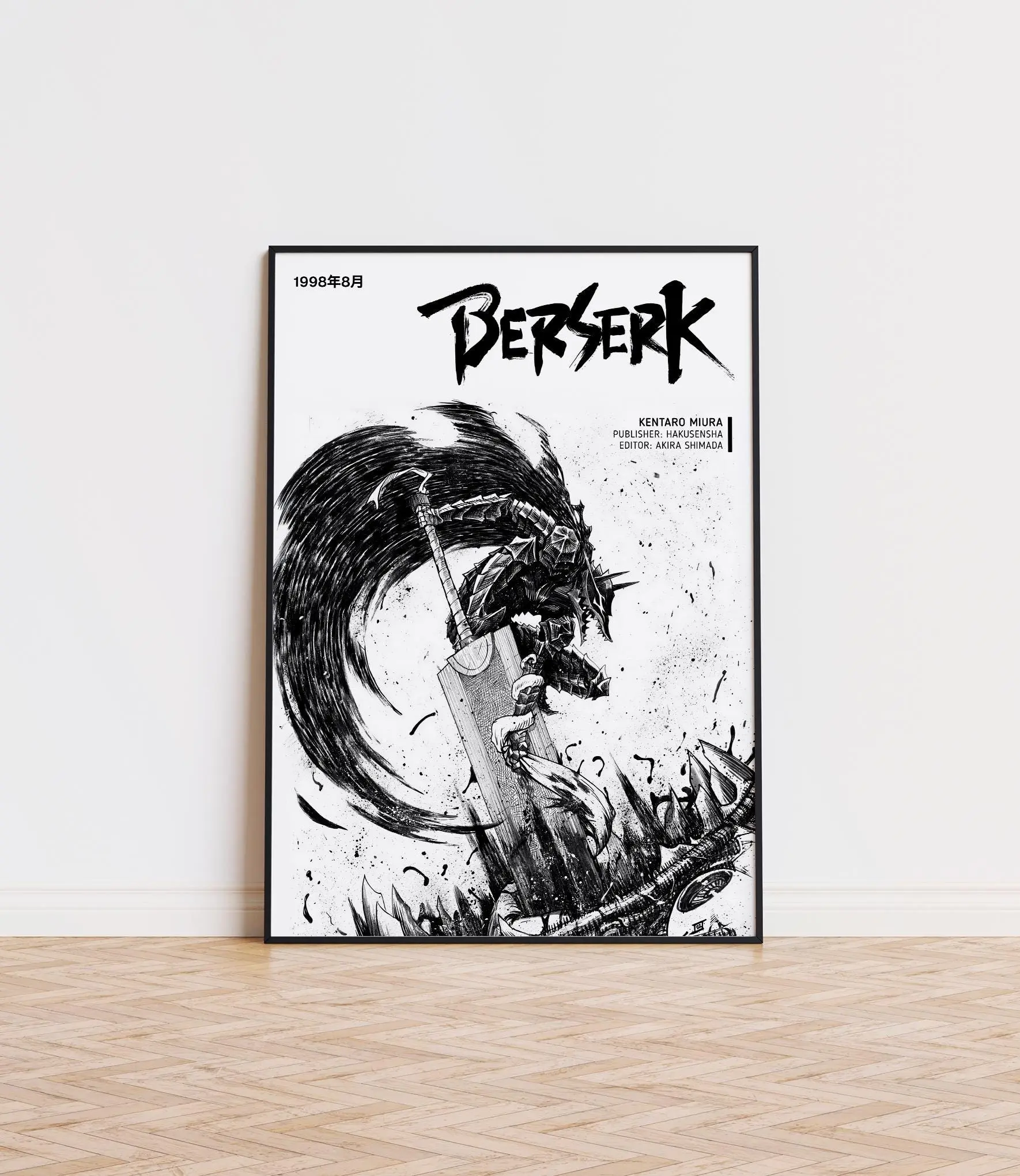 [Sale Up To 50%][No frame, Free Ship] Berserk Anime Poster, Minimalist Manga Wall Art, Japanese Style Decor, Vintage Retro Anime Print, Seinen Otaku Gift, Aesthetic Room Decor
