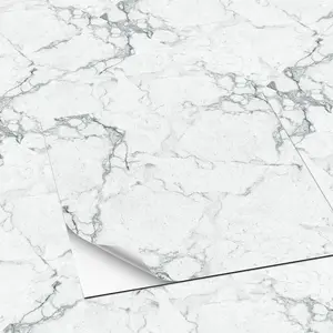 Marble Pattern Imitation Tile Self Adhesive Floor Sticker, 10pcs Peel and Stick Waterproof Floor Decal, Home Decor for Living Room Kitchen Backsplash Bathroom, Self Adhesive Film