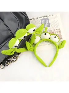 1/2PCS Three-Eyed Alien Headband Halloween Monster Plush Cute Headwear Hat Accessories For Theme Party Girls And Kids