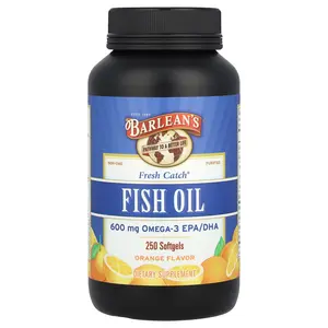 Barlean's Fresh Catch®, Fish Oil, Omega-3 EPA/DHA, Orange, 250 Softgels (300 mg per Softgel)