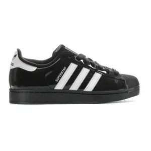 adidas Superstar II Black Patent White JR9882 Youth Fashion Shoes New