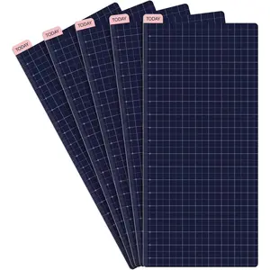 5 Pack Weeks Navy x  Pencil Board  Notebook Accessory, Flexibility Layout Grids with Ruler Scale