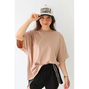 Taupe Oversized Tee