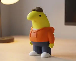 Charlie Smiling Friends Figurine - Minimalist Desk Accessory - Character Statue