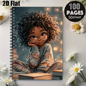 1 Spiral Notebook 5.7x8.26 Inch, Durable Binding, Perfect for Camping Journal, Travel Diary, Outdoor Adventure Log, Ideal Gift for Nature Lovers, Great for Thanksgiving, Christmas, Birthday Presents [2D] Flat