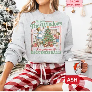 Windows Deck these Halls Gildan Sweatshirt