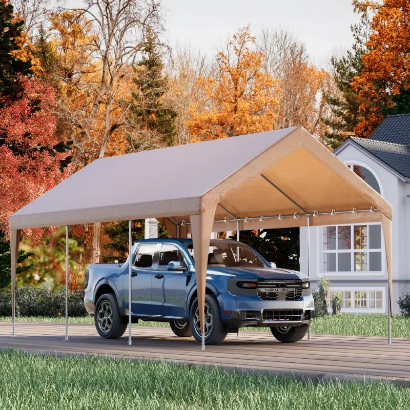10x20 ft Carport Replacement Cover, Heavy Duty, Rainproof & UV Protected Carport Replacement Canopy for All Weather Use, Replacement Canopy Only, Carport Frame Not Included, Suitable for Car, Boat Tent, Yellow