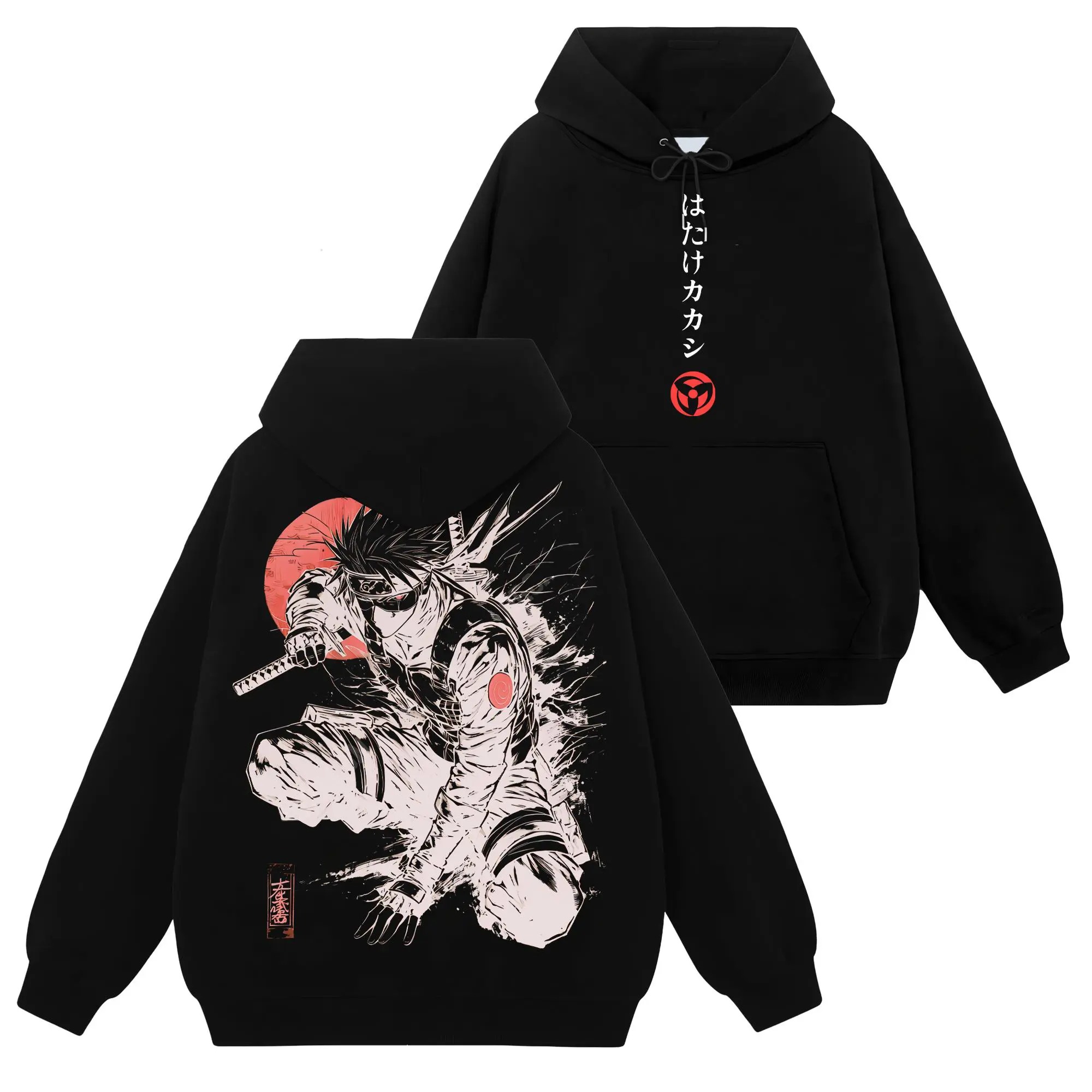 [Konoha Shop] Limited Kakashi Hatake - Naruto Shippuden #75 Hoodie T-Shirt Sweatshirt, Retro Vintage Unisex Graphic 90s Cotton, Gift For Wibu Ninja Shinobi , Anime Manga Y2K Streetwear Apparel Everyday