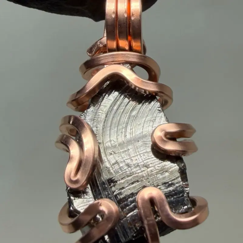 Elite Noble Shungite Copper Wire Smith PENDANT handcrafted emf protection Purification Auspicious Anniversary Engagement Metal Coating Daily Birthday