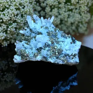 Pyrite with Quartz Points and Galena Cluster