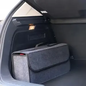 Large Canvas Car Storage Box, Multifunctional Foldable Waterproof Container, Interior Organization for Cars, Easy Storage Solution, Car Storage Organizer