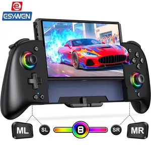 ESYWEN Switch Controllers Compatible with Nintendo Switch/Switch OLED, One-Piece Joypad Controller Replacement for Switch Pro Controller with 9 Lights Color, Turbo, Macro, KeyLinker APP