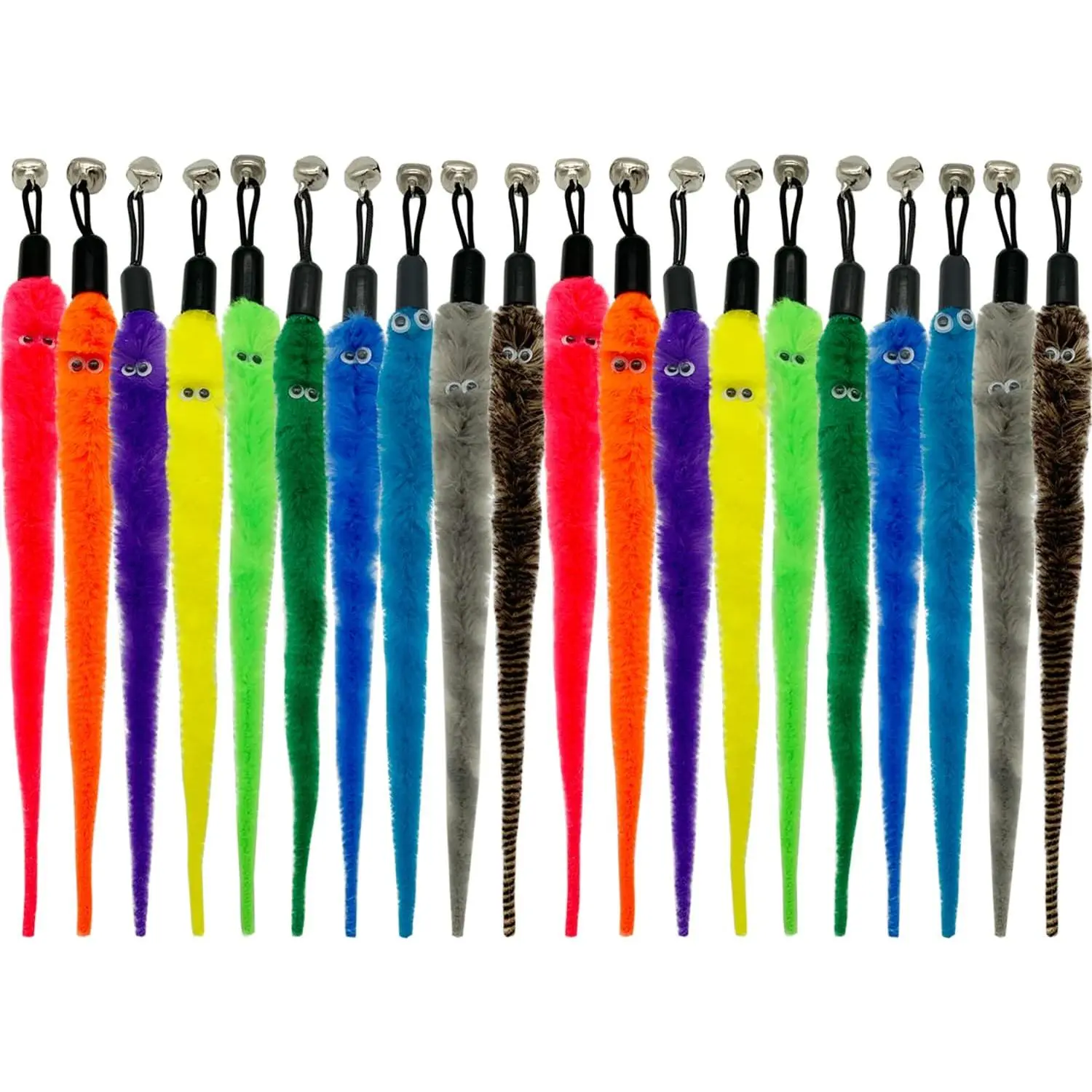 Worm  Refills, 20 count  Wand Attachments Worms  for Indoor Cats (A)