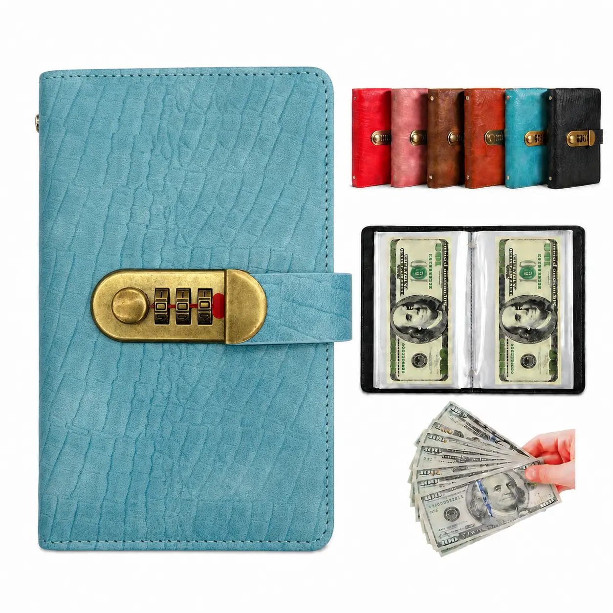 A6 Savings Notebook Locked Small Financial Management Book for Storing Money and Important Items