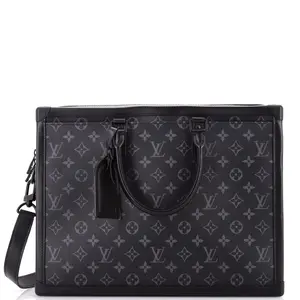 Pre-owned Louis Vuitton Canvas Coated Top Handle Bags Soft Trunk Briefcase Monogram Eclipse Canvas by Rebag