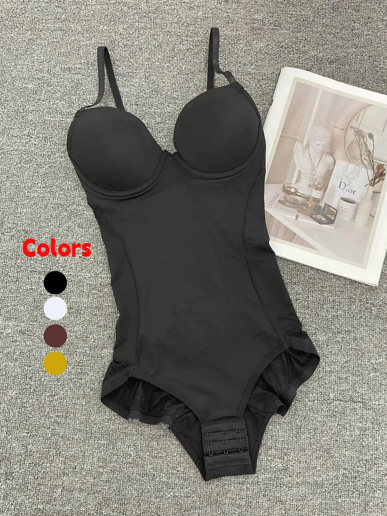 Women's Solid Contrast Lace Ruched Basic Sheer Skinny Shapewear Bodysuit, Comfort Minimalist Sleeveless Bodysuit, Lady Adjustable Spaghetti Strap Bodycon Shapewear for Daily Casual, Gift for Her, Women's Shapewear, Underwear, Please Purchase A Size Up