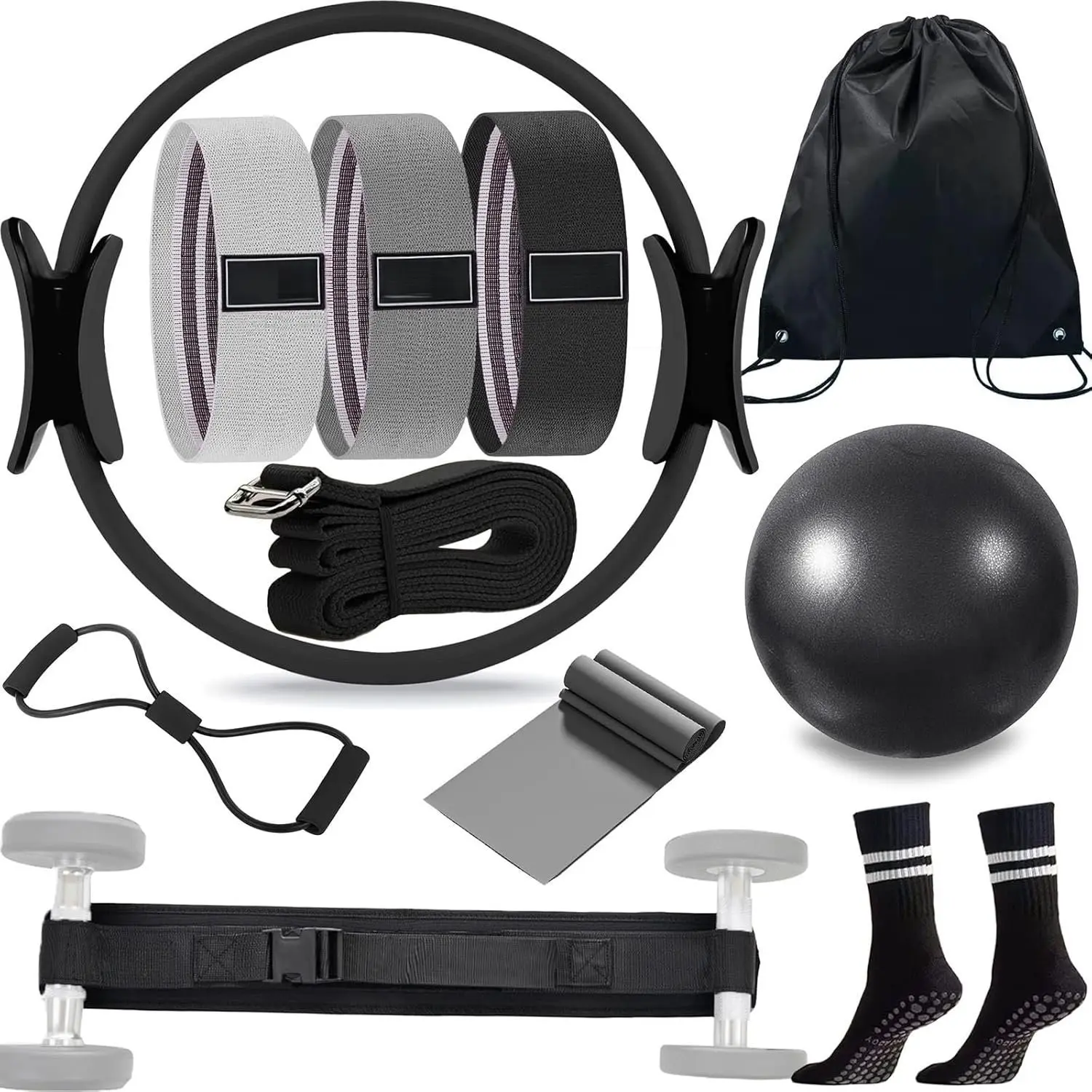 at  Pilates Essentials Kit for Women,11pcs Pilates Kit for  Workouts Women,Pilates Kit for  Workouts Women,Pilates Ball and Ring Set,Pilates Accessories for  Workouts