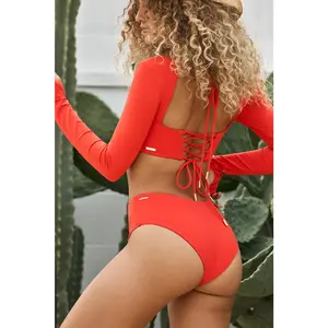 High Tide Cheeky Bikini Bottom - Poppy
