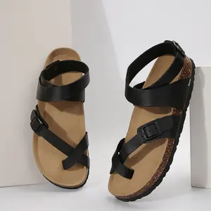 Womens Strappy Sandals Light Non Slip Ring Toe Casual Slippers for Outdoor Activities