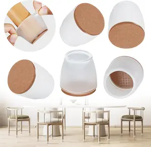 8 Pcs Chair Leg Covers, Chair Leg Protectors, Chair Leg Caps, Chair Floor Protectors for Hardwood to Prevent Floor Scratches and Reduce Noise, Fit 1"-1.14"