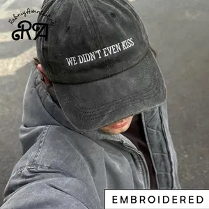 We Didn’t Even Kiss Embroidered Dad Cap, Hockey Romance LGBT Fan Hat, Heated Rivalry Movie Inspired Baseball Cap Gift