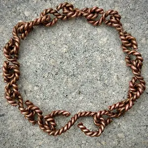 Hand Twisted Copper Infinity Bracelet Center