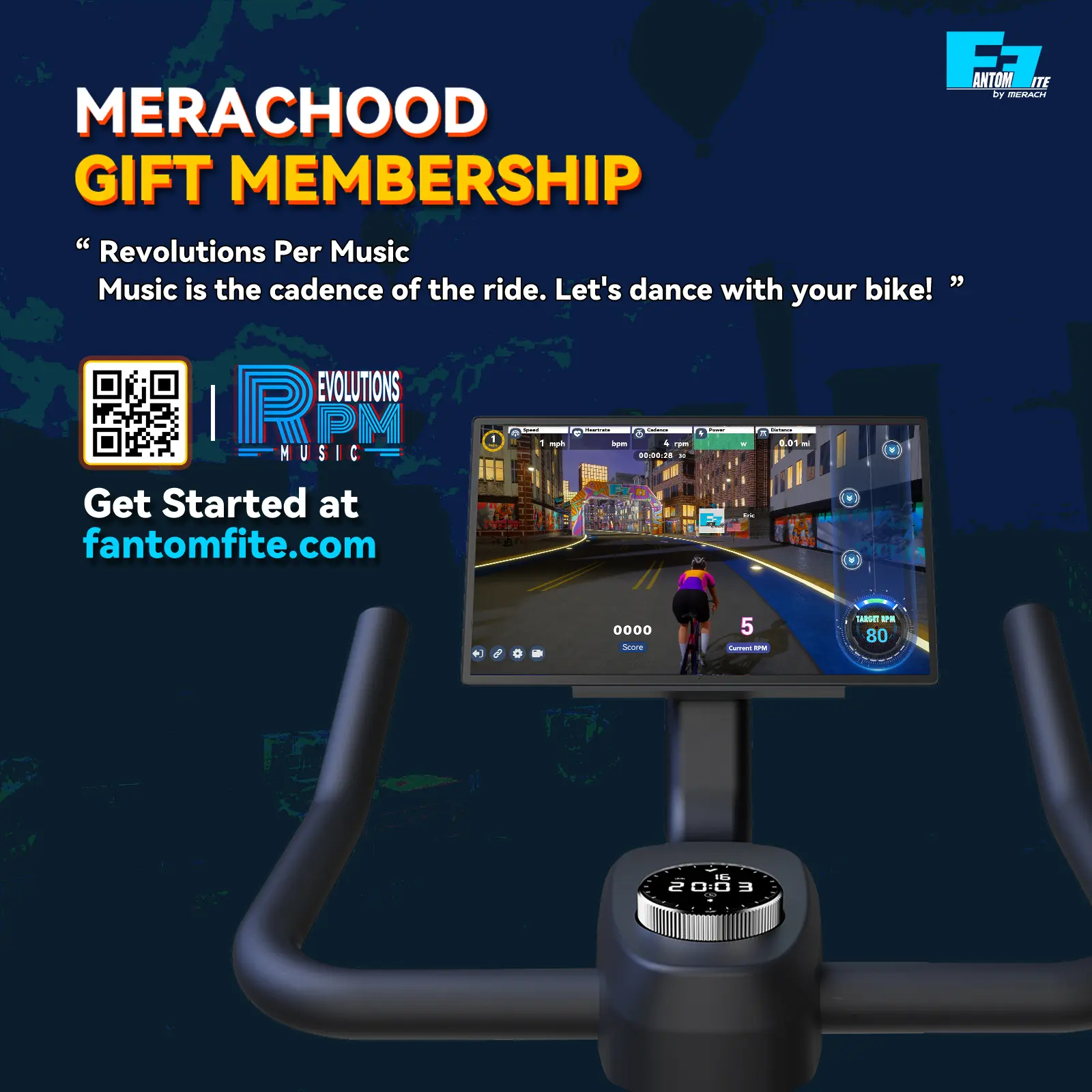 Merach Exercise Bike with New RPM Game Mode for Home Stationary Bike Enhanced Electronic with Holder Silent Belt Drive and Comfortable Seat Cushion for Cardio Workout Exclusive App ,Tablet Mount and Fitness Courses Gym machine Summervibes