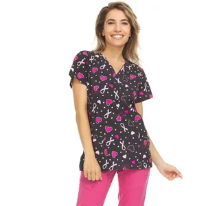Naomi - V-Neck Scrub Top By MediChic XS-3X / 42