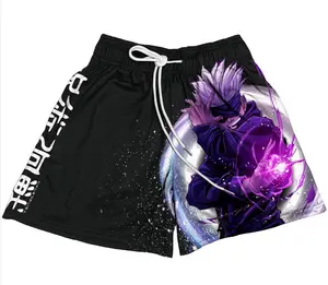 Jujutsu Kaisen Gojo Shorts Men's Basketball Shorts Workout Sport Knee Pants with Pockets Athletic Sweat Walking Summer Shorts