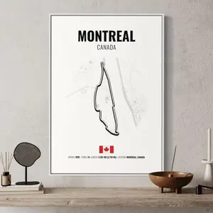 Montreal Grand Prix Poster Unframed - Racing Sprint Retro Poster Print for Him  - Home Decor Wall Art