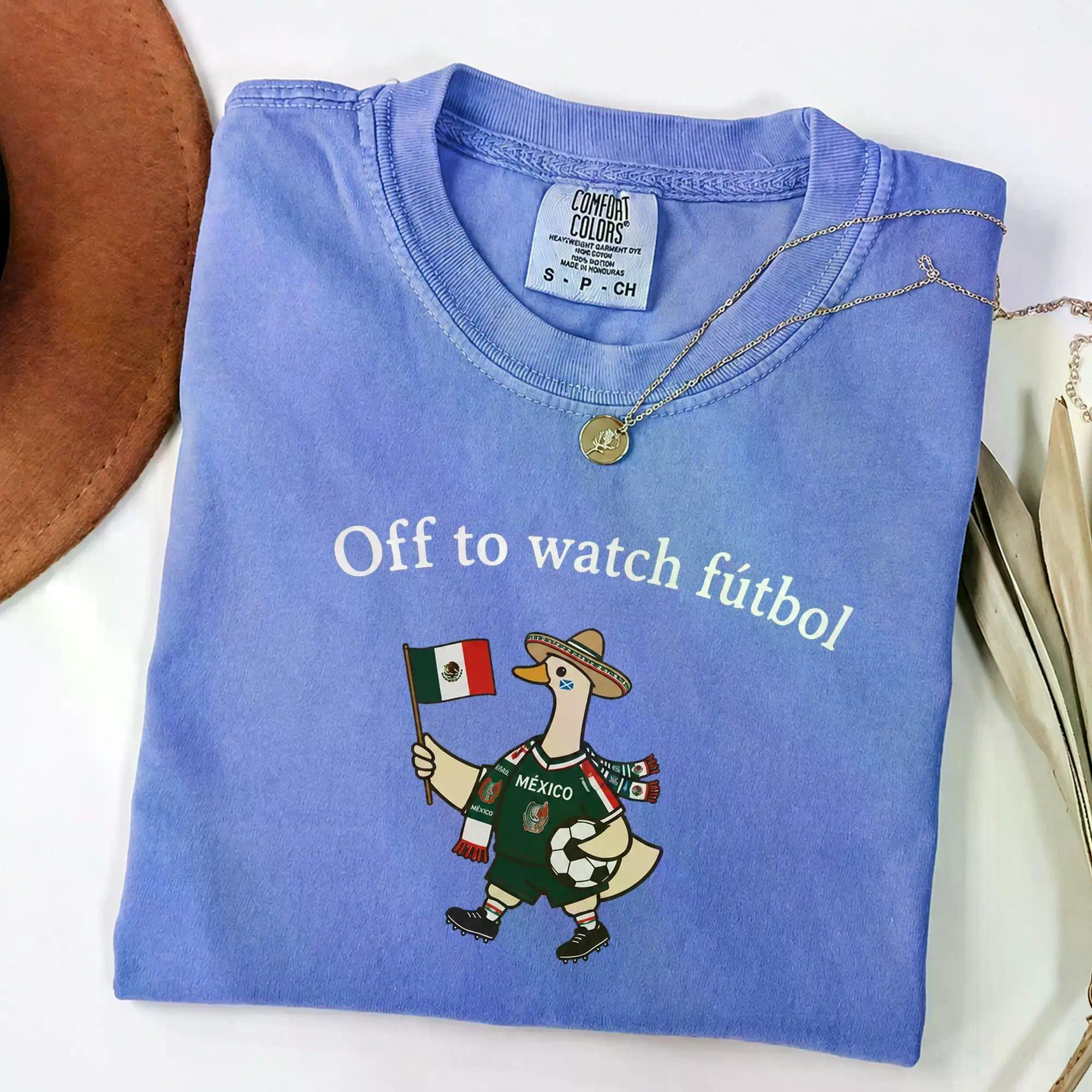 Comfort Color Mexico Goose Graphic T-Shirt, Funny Futbol / Soccer Fan Shirt, Goose Lover Cute Graphic Tee